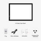 A3 8W 5V LED USB Three Level of Brightness Dimmable Acrylic Scale Copy Boards Anime Sketch Drawing Sketchpad with USB Cable, Three Level of Brightness Dimmable with USB Cable & Power Adapter