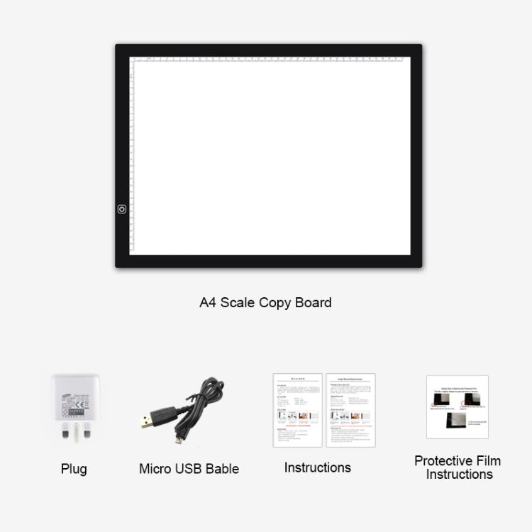 A3 8W 5V LED USB Three Level of Brightness Dimmable Acrylic Scale Copy Boards Anime Sketch Drawing Sketchpad with USB Cable, Three Level of Brightness Dimmable with USB Cable & Power Adapter
