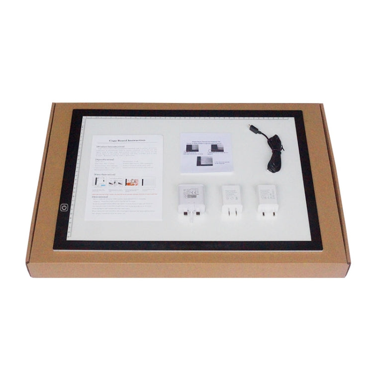 A3 8W 5V LED USB Three Level of Brightness Dimmable Acrylic Scale Copy Boards Anime Sketch Drawing Sketchpad with USB Cable, Three Level of Brightness Dimmable with USB Cable & Power Adapter
