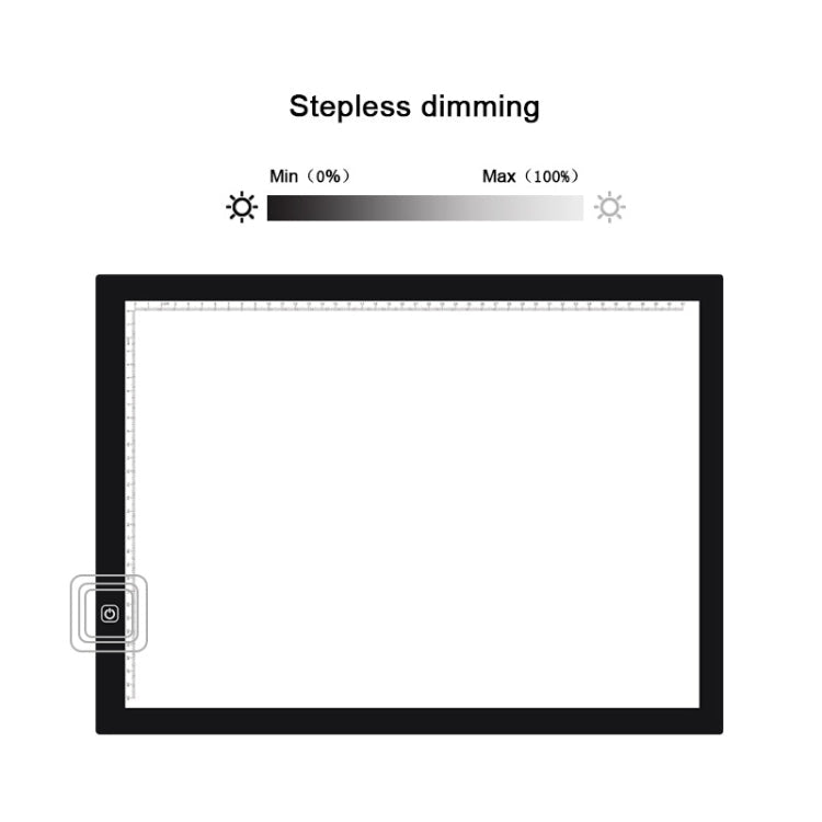 A3 8W 5V LED USB Three Level of Brightness Dimmable Acrylic Scale Copy Boards Anime Sketch Drawing Sketchpad with USB Cable, Three Level of Brightness Dimmable with USB Cable & Power Adapter
