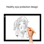 A3 8W 5V LED USB Three Level of Brightness Dimmable Acrylic Scale Copy Boards Anime Sketch Drawing Sketchpad with USB Cable, Three Level of Brightness Dimmable with USB Cable & Power Adapter