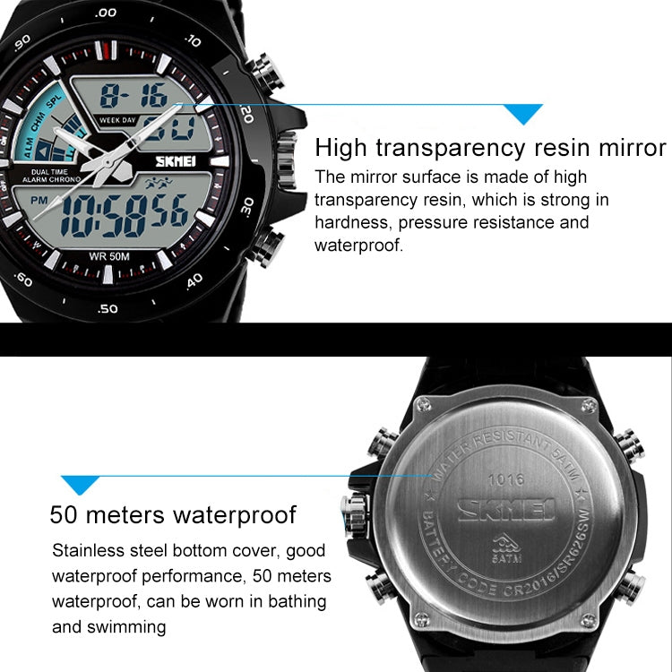 Digital Watch – 1016 Multifunctional Men Outdoor Sports Noctilucent Waterproof Double...