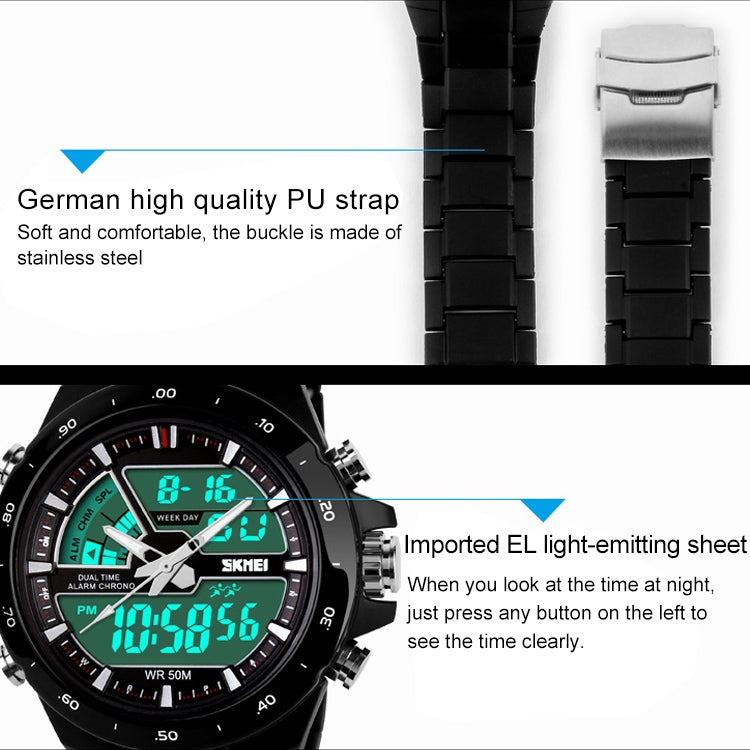 Digital Watch – 1016 Multifunctional Men Outdoor Sports Noctilucent Waterproof Double...