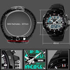Digital Watch – 1016 Multifunctional Men Outdoor Sports Noctilucent Waterproof Double...