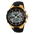 Digital Watch – 1016 Multifunctional Men Outdoor Sports Noctilucent Waterproof Double... Gold