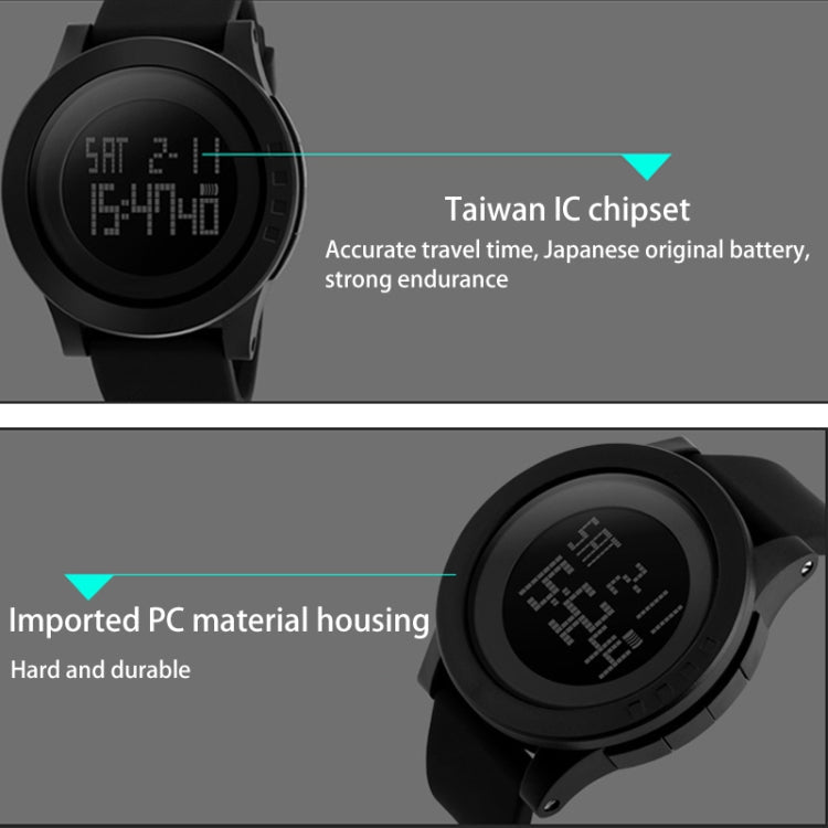 Digital Watch – 1142 Multifunctional Men Outdoor Sports Noctilucent Waterproof Silica...