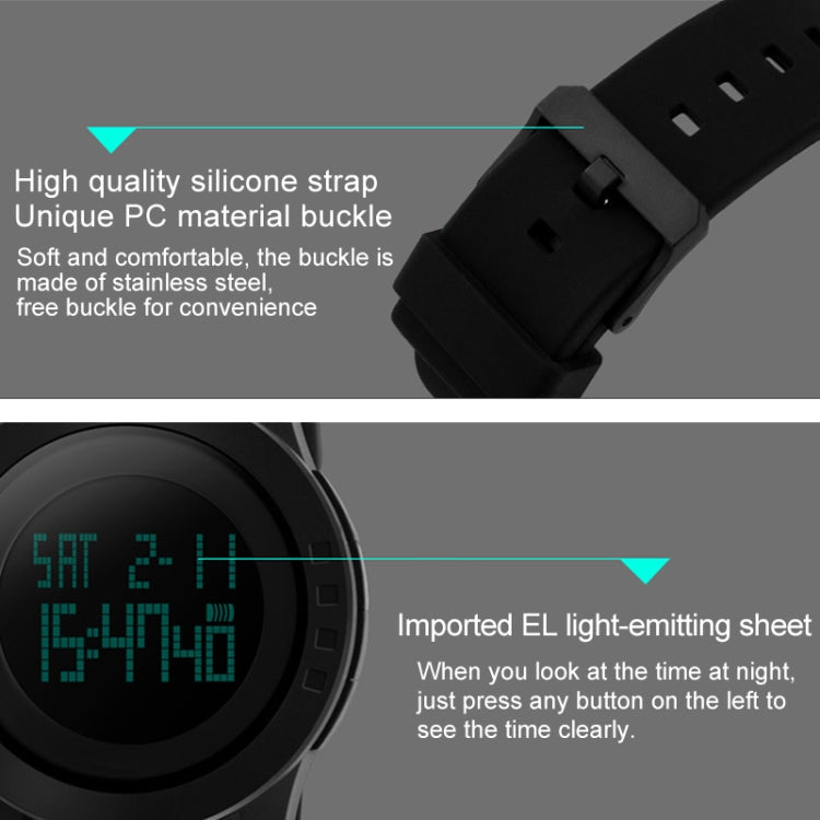 Digital Watch – 1142 Multifunctional Men Outdoor Sports Noctilucent Waterproof Silica...