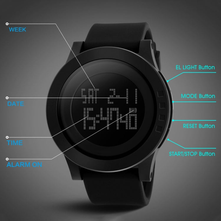 Digital Watch – 1142 Multifunctional Men Outdoor Sports Noctilucent Waterproof Silica...