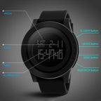 Digital Watch – 1142 Multifunctional Men Outdoor Sports Noctilucent Waterproof Silica...