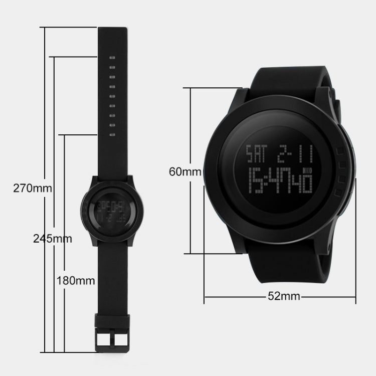 Digital Watch – 1142 Multifunctional Men Outdoor Sports Noctilucent Waterproof Silica...