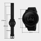 Digital Watch – 1142 Multifunctional Men Outdoor Sports Noctilucent Waterproof Silica...