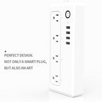 XS-A24 WiFi Smart Power Plug Socket Wireless Remote Control Timer Power Switch with USB Port, Compatible with Alexa and Google Home, Support iOS and Android, US Plug – TPU