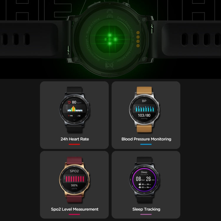 GR2 Smart Watch – 1.28" Screen, IP68 Waterproof, Blood Pressure Monitoring