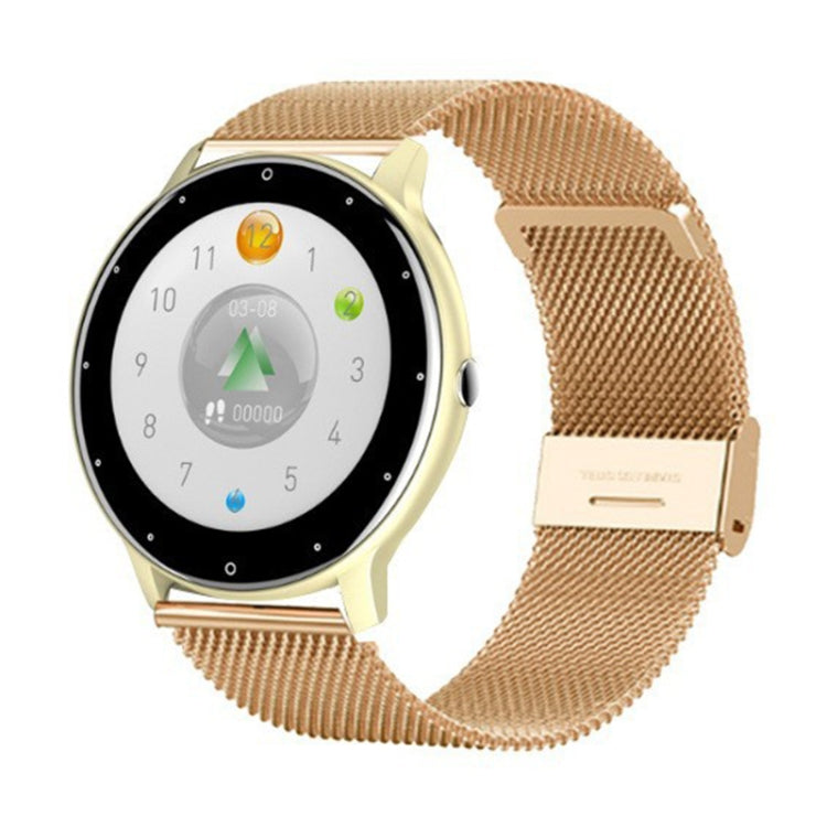 ZL02D Smart Watch – 1.28" Screen, IP67 Waterproof, Heart Rate Monitoring Steel Band (Gold) Gold