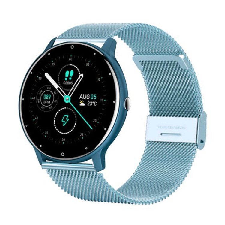 ZL02D Smart Watch – 1.28" Screen, IP67 Waterproof, Heart Rate Monitoring Steel Band (Blue) Blue