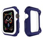Smart Watch Shockproof Two Color Protective Case For Apple Watch Series 3 / 2 / 1 38mm, For Apple Watch Series 3 / 2 / 1 38mm (Red Black), For Apple Watch Series 3 / 2 / 1 38mm (White Blue), For Apple Watch Series 3 / 2 / 1 38mm (Black Red)            ... For Apple Watch Series 3 2 1 38mm (White Blue) White Blue