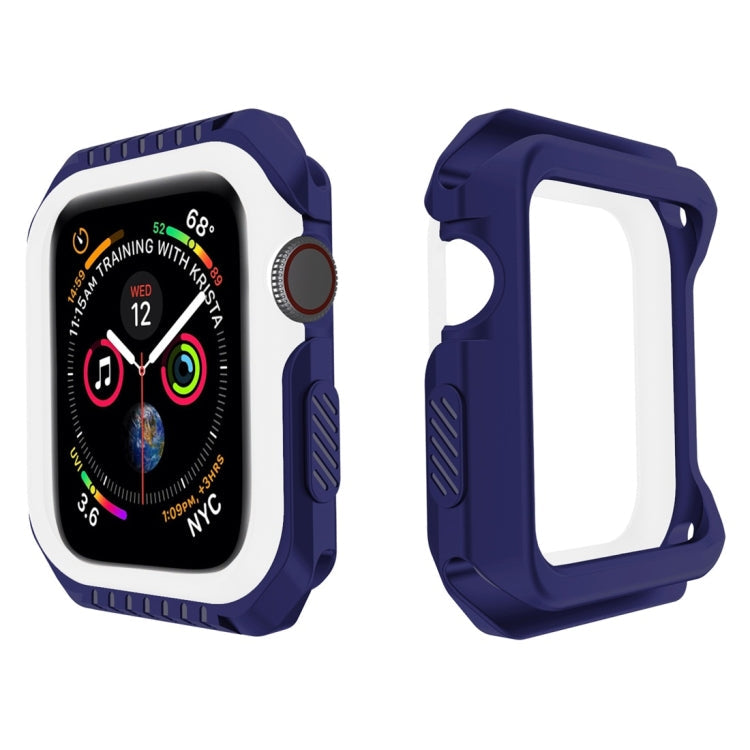Smart Watch Shockproof Two Color Protective Case For Apple Watch Series 3 / 2 / 1 38mm, For Apple Watch Series 3 / 2 / 1 38mm (Red Black), For Apple Watch Series 3 / 2 / 1 38mm (White Blue), For Apple Watch Series 3 / 2 / 1 38mm (Black Red)            ... For Apple Watch Series 3 2 1 38mm (White Blue) White Blue