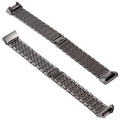 For Fitbit Charge 3 Diamond-studded Stainless Steel Watch Band – Wear-resistant Black