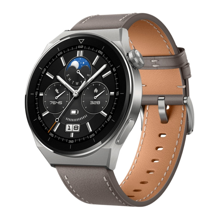 HUAWEI Watch Band – 1.43" Screen, ECG Monitoring, GPS 46mm Genuine Leather Wristband Grey