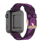 18mm Stripe Weave Nylon Wrist Strap Watch Band for Xiaomi Mi Watch, Garmin Vivomove 3s / Vivoactive 4s