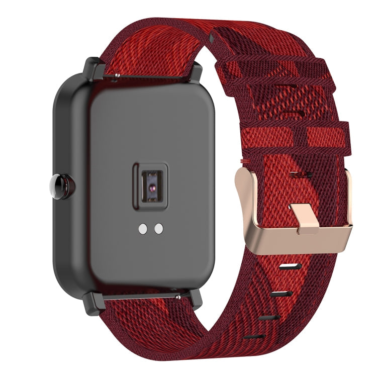 20mm Stripe Weave Nylon Wrist Strap Watch Band for Huami Amazfit GTR 42mm / GTS / BIP / BIP Lite