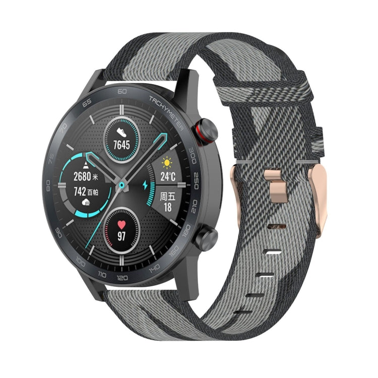 Watch Band – Braided Nylon (22mm) Grey