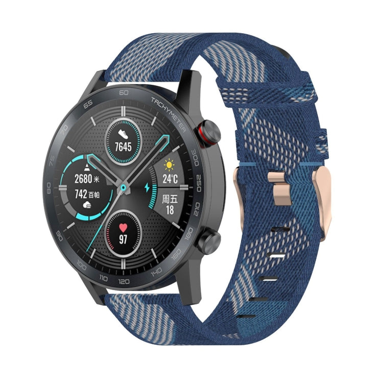 Watch Band – Braided Nylon (22mm) Blue