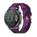 22mm Stripe Weave Nylon Wrist Strap Watch Band for Huawei GT / GT2 46mm, Honor Magic Watch 2 46mm / Magic Purple