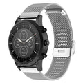 22mm Metal Mesh Wrist Strap Watch Band for Fossil Hybrid Smartwatch HR, Male Gen 4 Explorist HR, Male Sport Silver