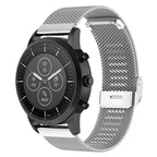 22mm Metal Mesh Wrist Strap Watch Band for Fossil Hybrid Smartwatch HR, Male Gen 4 Explorist HR, Male Sport Silver