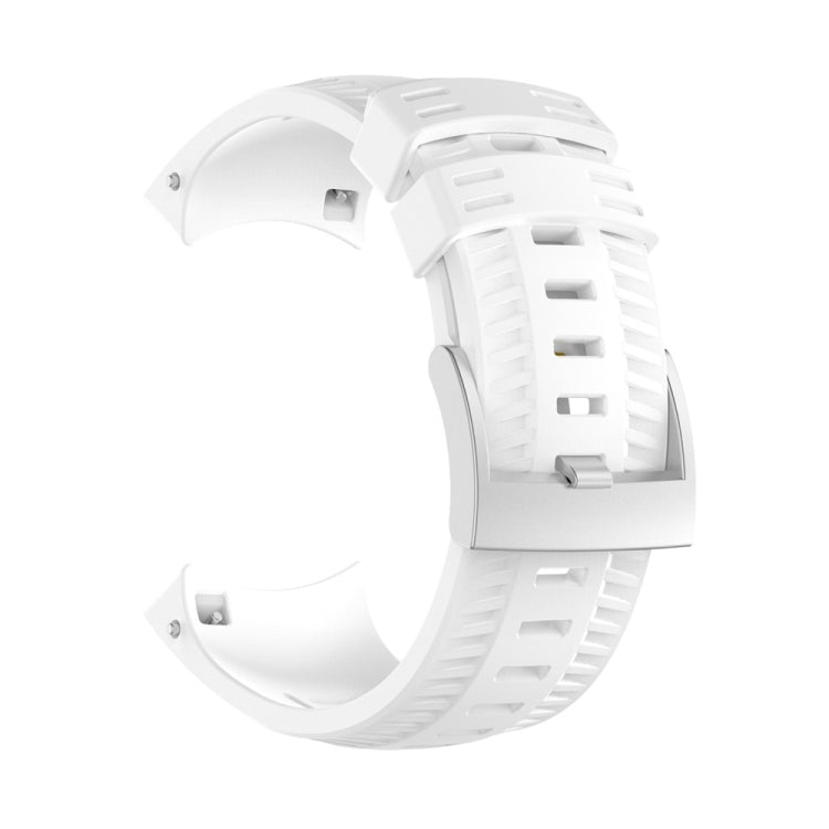 Silicone Watch Band for SUUNTO 9 – Durable Build, Easy to Use White