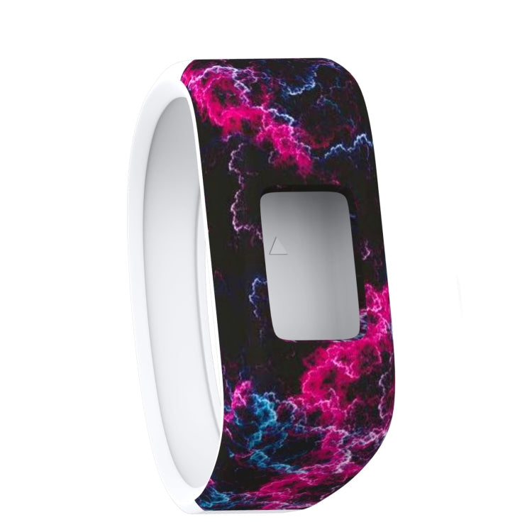 Colourful Feathers Pattern Silicone Sport Watch Band for Garmin Vivofit JR, Size: Large Red