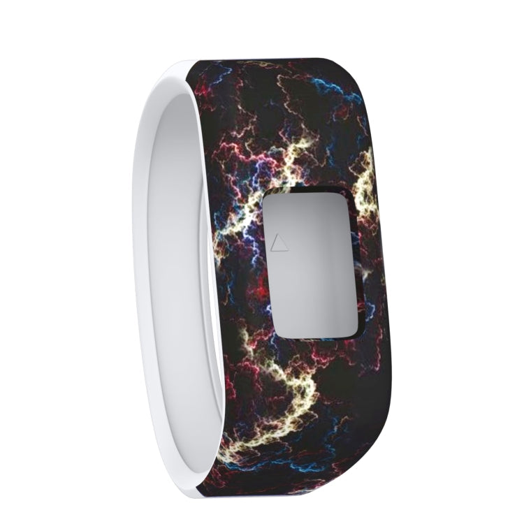Colourful Feathers Pattern Silicone Sport Watch Band for Garmin Vivofit JR, Size: Large Yellow