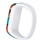 Colourful Feathers Pattern Silicone Sport Watch Band for Garmin Vivofit JR, Size: Small