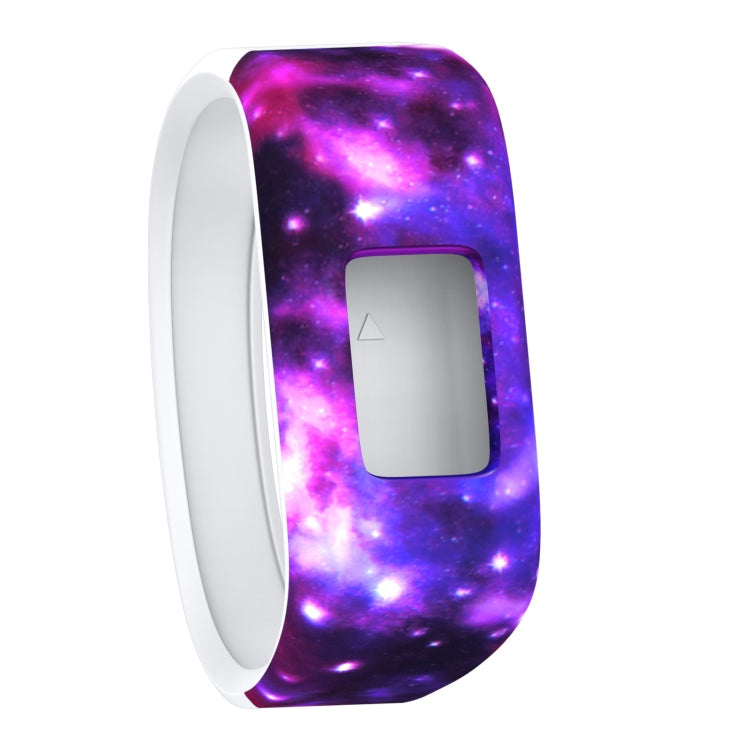 Colourful Feathers Pattern Silicone Sport Watch Band for Garmin Vivofit JR, Size: Small Purple
