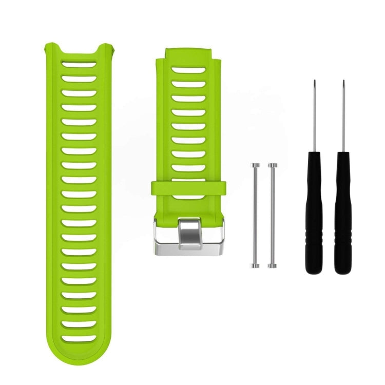 Solid Color Silicone Watch Band for Garmin Forerunner 910XT Green