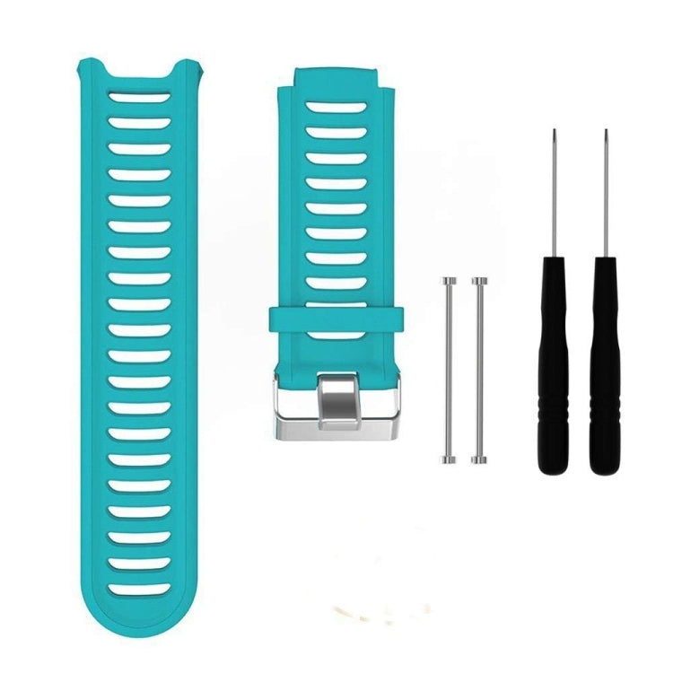 Solid Color Silicone Watch Band for Garmin Forerunner 910XT Mint Green