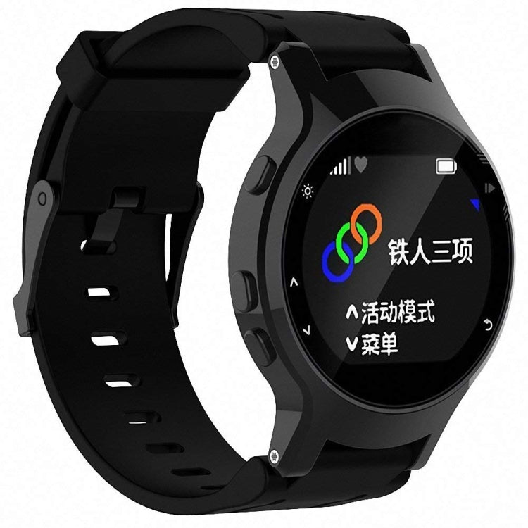 Silicone Sport Watch Band for Garmin Forerunner 225 Black
