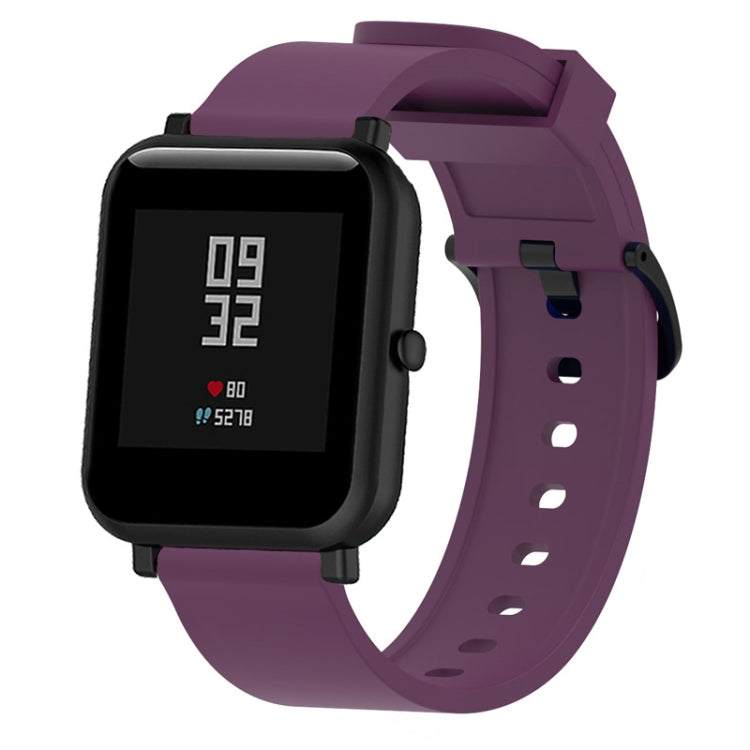 Silicone Glossy Sport Watch Band for Huami Amazfit Bip Lite Version 20mm Purple