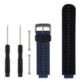 Two-colour Silicone Sport Watch Band for Garmin Forerunner 230 / 235 / 620 / 630 / 735XT – Durable Build, Easy to Use Black Blue
