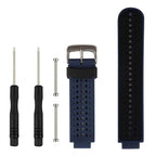 Two-colour Silicone Sport Watch Band for Garmin Forerunner 230 / 235 / 620 / 630 / 735XT – Durable Build, Easy to Use Black Blue