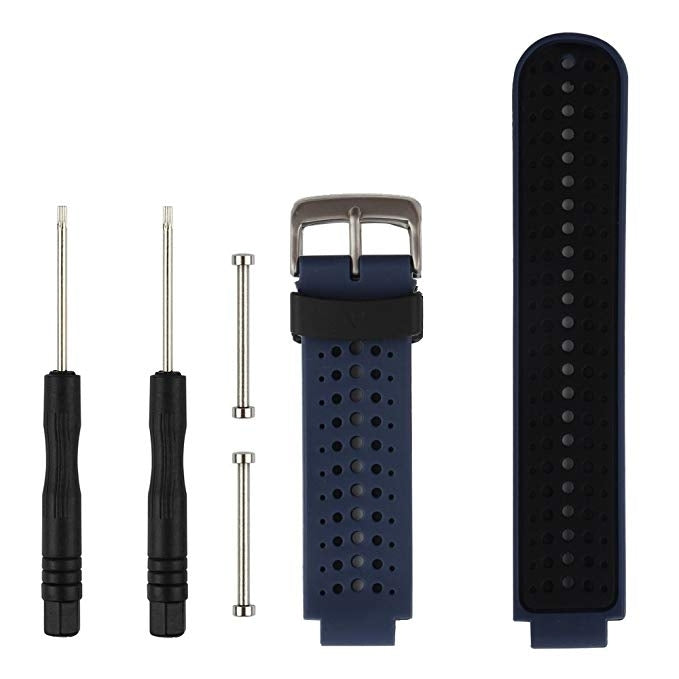 Two-colour Silicone Sport Watch Band for Garmin Forerunner 230 / 235 / 620 / 630 / 735XT – Durable Build, Easy to Use
