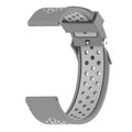 Double Colour Silicone Sport Watch Band for Xiaomi Huami Amazfit Bip Lite Version 22mm Grey White