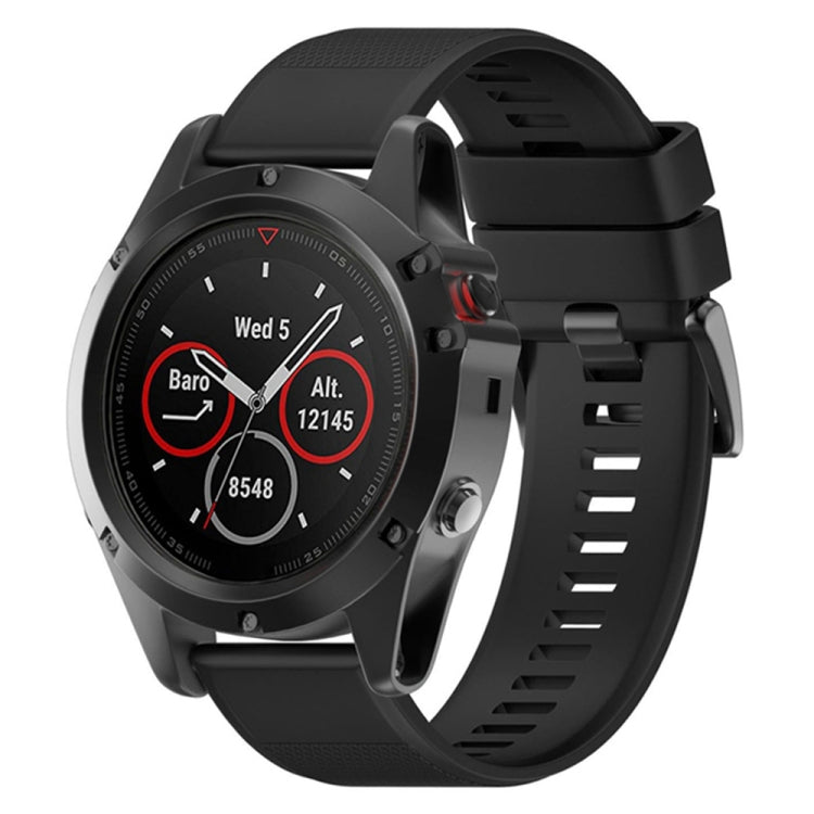 Watch Band – Silicone (26mm) For Fenix 5X 26mm Black