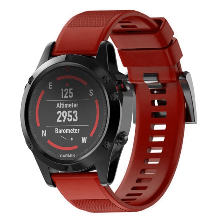 Watch Band – Silicone (26mm) For Fenix 5X 26mm Red