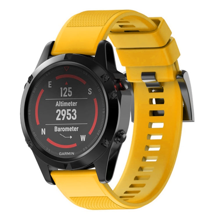 Watch Band – Silicone (26mm) For Fenix 5X 26mm Yellow