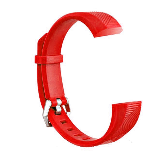 Children Silicone Twilled Watch Band for FITBIT ACE Red