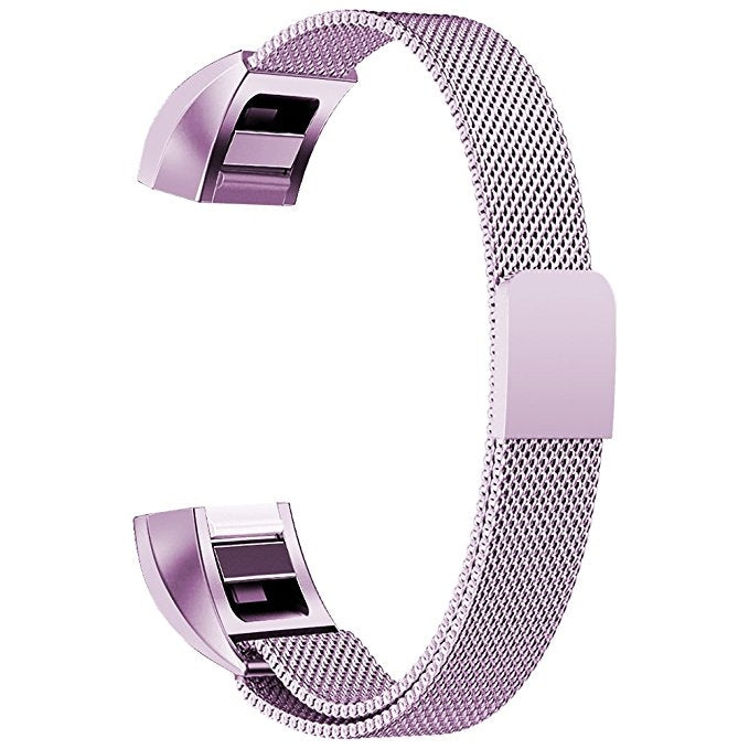 Stainless Steel Magnet Watch Band for FITBIT Alta,Size:Small,130-170mm Light Purple