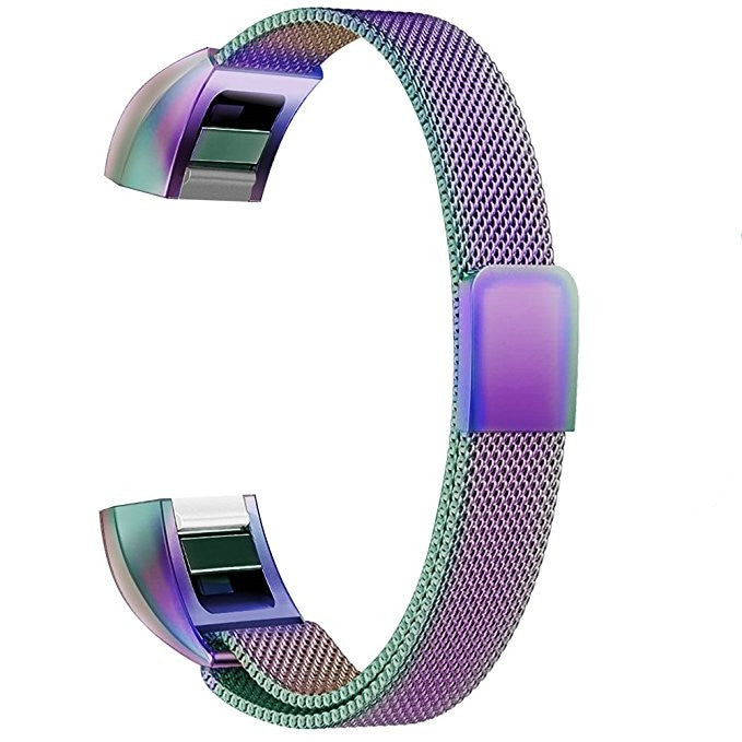 Stainless Steel Magnet Watch Band for FITBIT Alta,Size: Large, 170-236mm – Durable Build, Easy to Use Iridescent