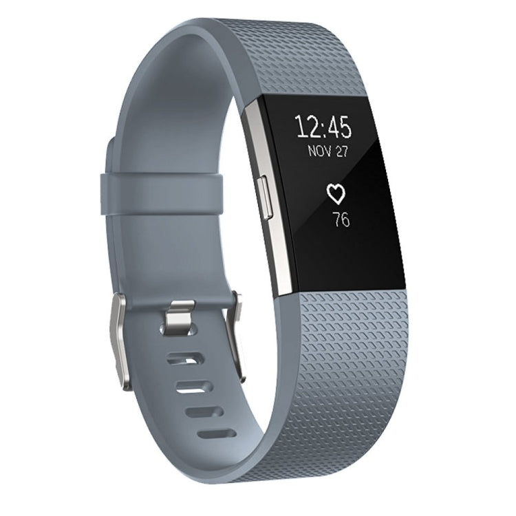 Square Pattern Adjustable Sport Watch Band for FITBIT Charge 2, Size:... (Black) L, Grey Grey